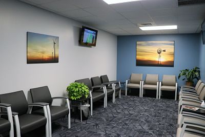 Photo of an empty waiting room